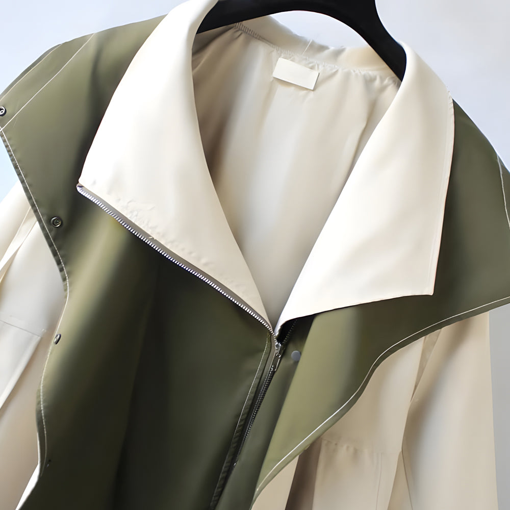 Valenzora | Mid-length, fitted women's windbreaker with hood and zipper