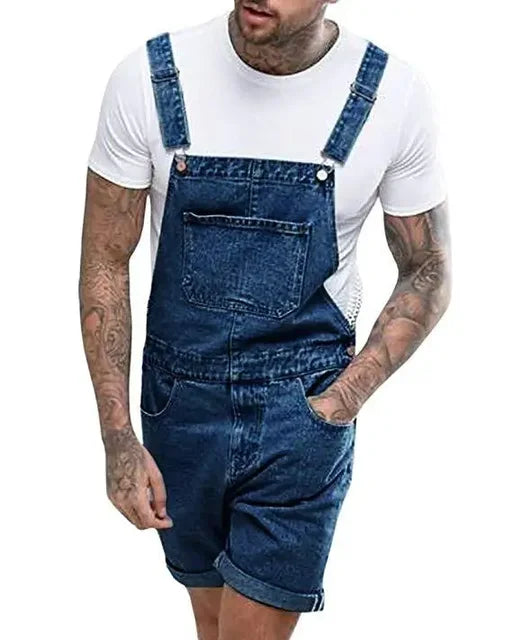 Valenzora | Casual denim jumpsuit with adjustable straps and pockets