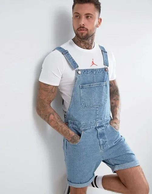 Valenzora | Casual denim jumpsuit with adjustable straps and pockets