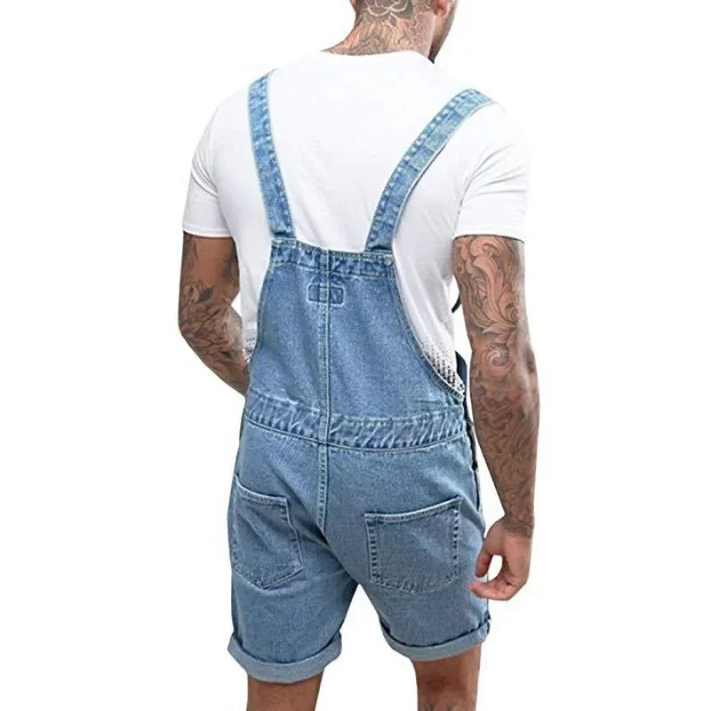 Valenzora | Casual denim jumpsuit with adjustable straps and pockets