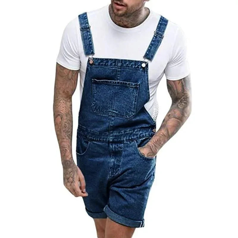 Valenzora | Casual denim jumpsuit with adjustable straps and pockets