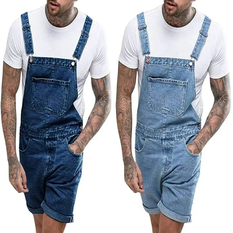 Valenzora | Casual denim jumpsuit with adjustable straps and pockets