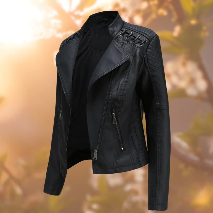 Valenzora - Lederjacke im Biker-Stil