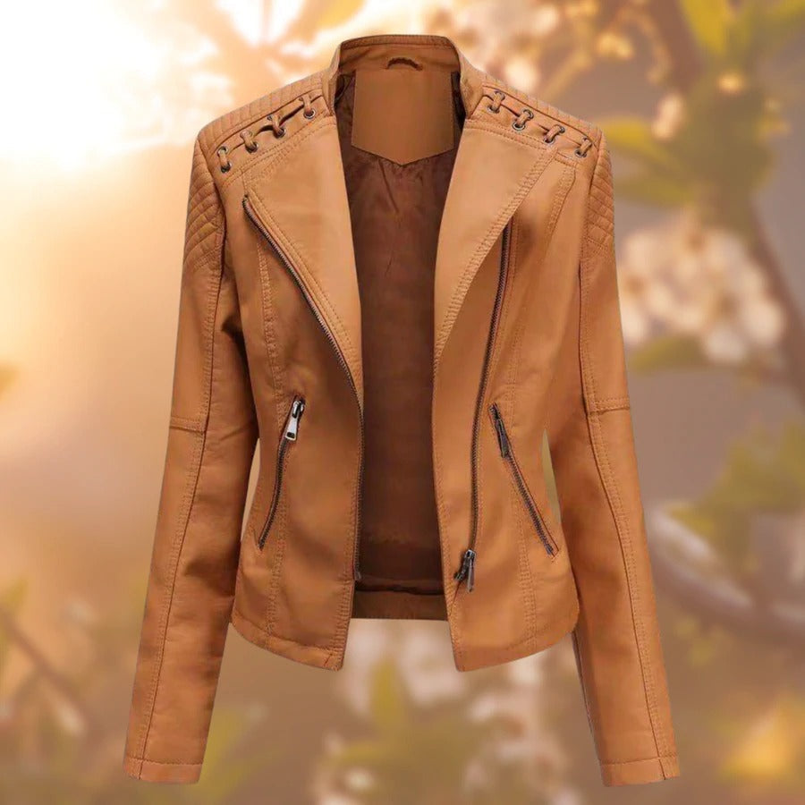 Valenzora - Lederjacke im Biker-Stil