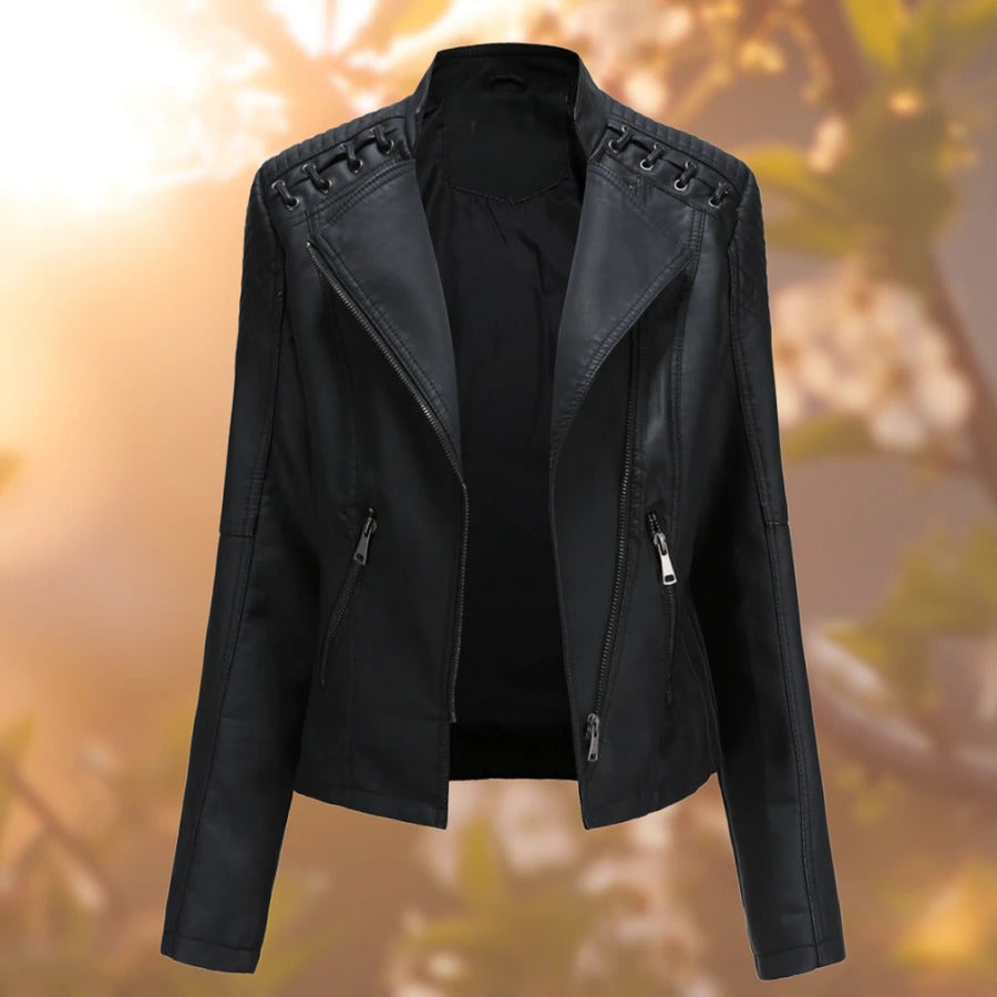 Valenzora - Lederjacke im Biker-Stil