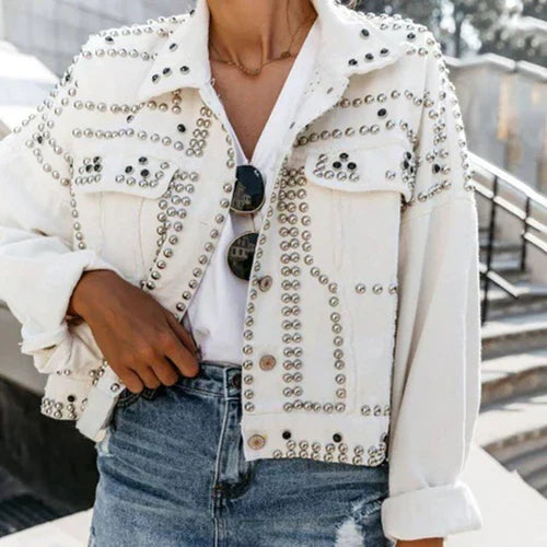 Jacket with studs