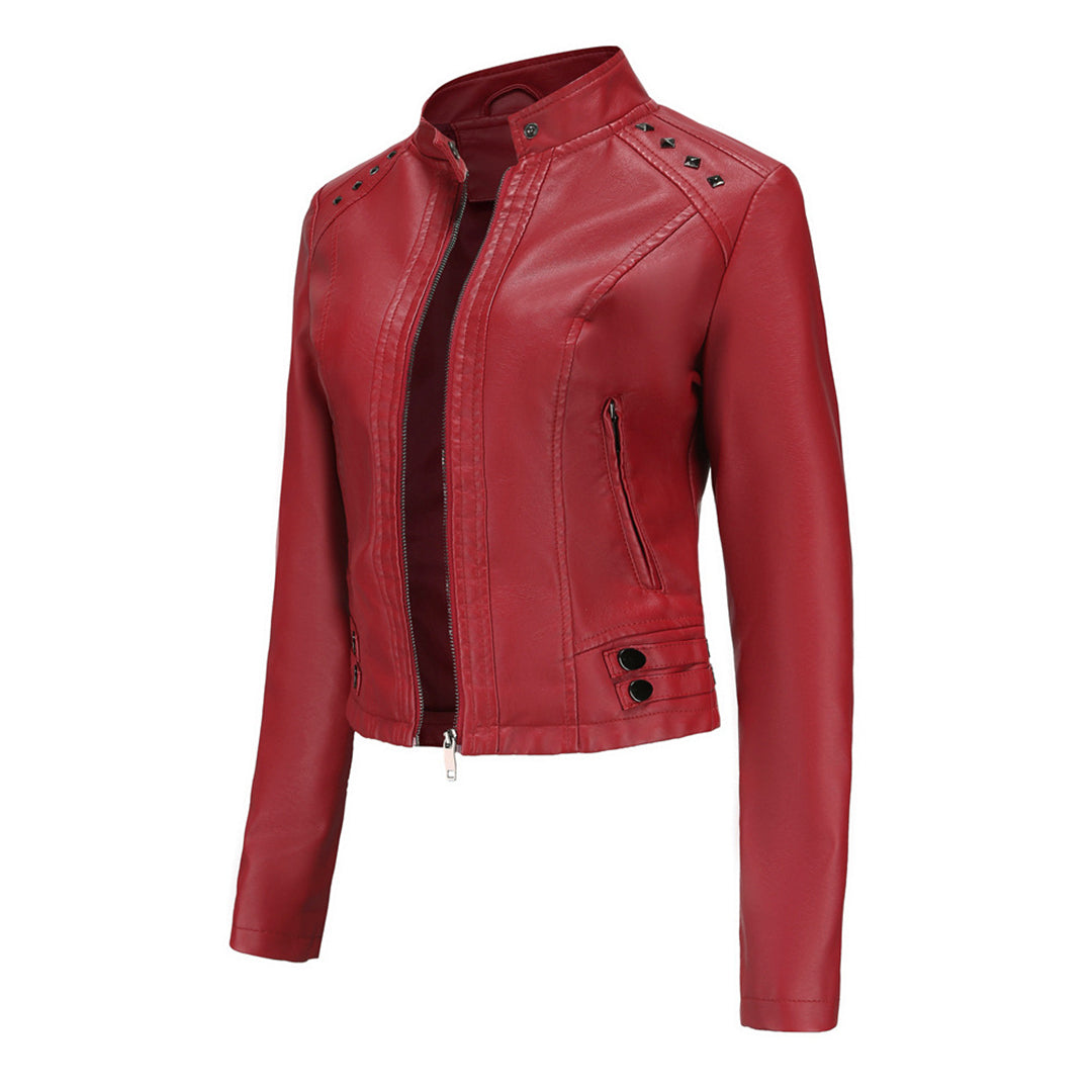 Valenzora | Elegante Lederjacke mit einzigartigen Details für Damen