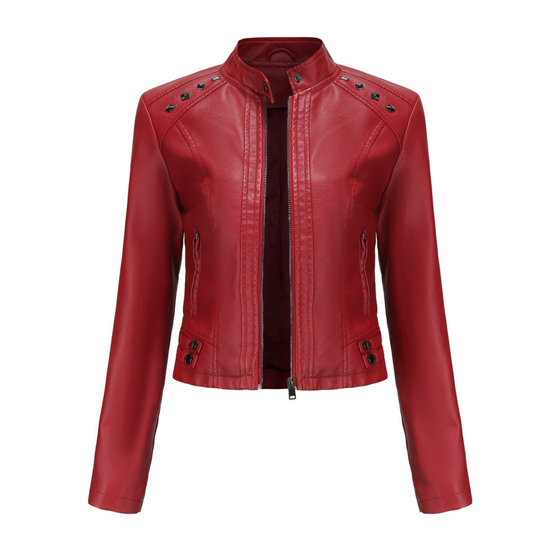 Valenzora | Elegante Lederjacke mit einzigartigen Details für Damen