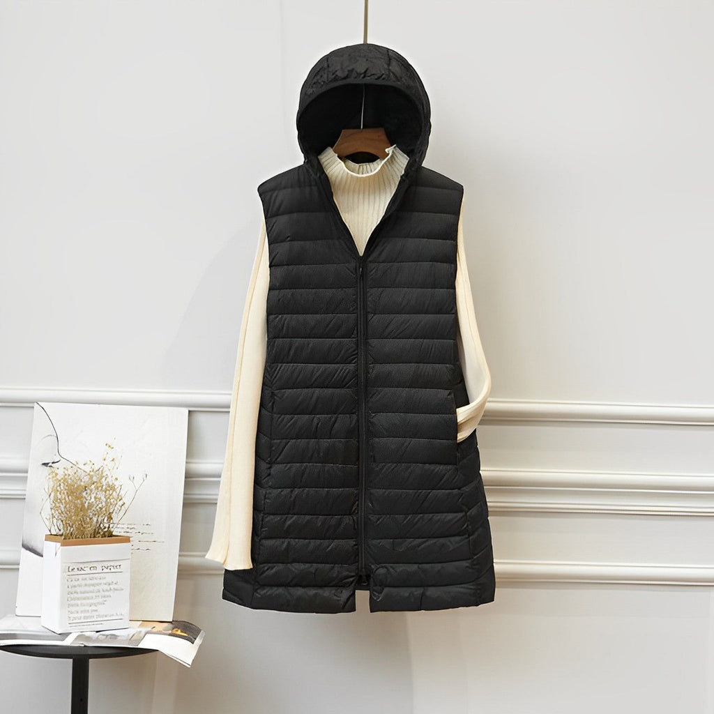 Sleeveless long coat