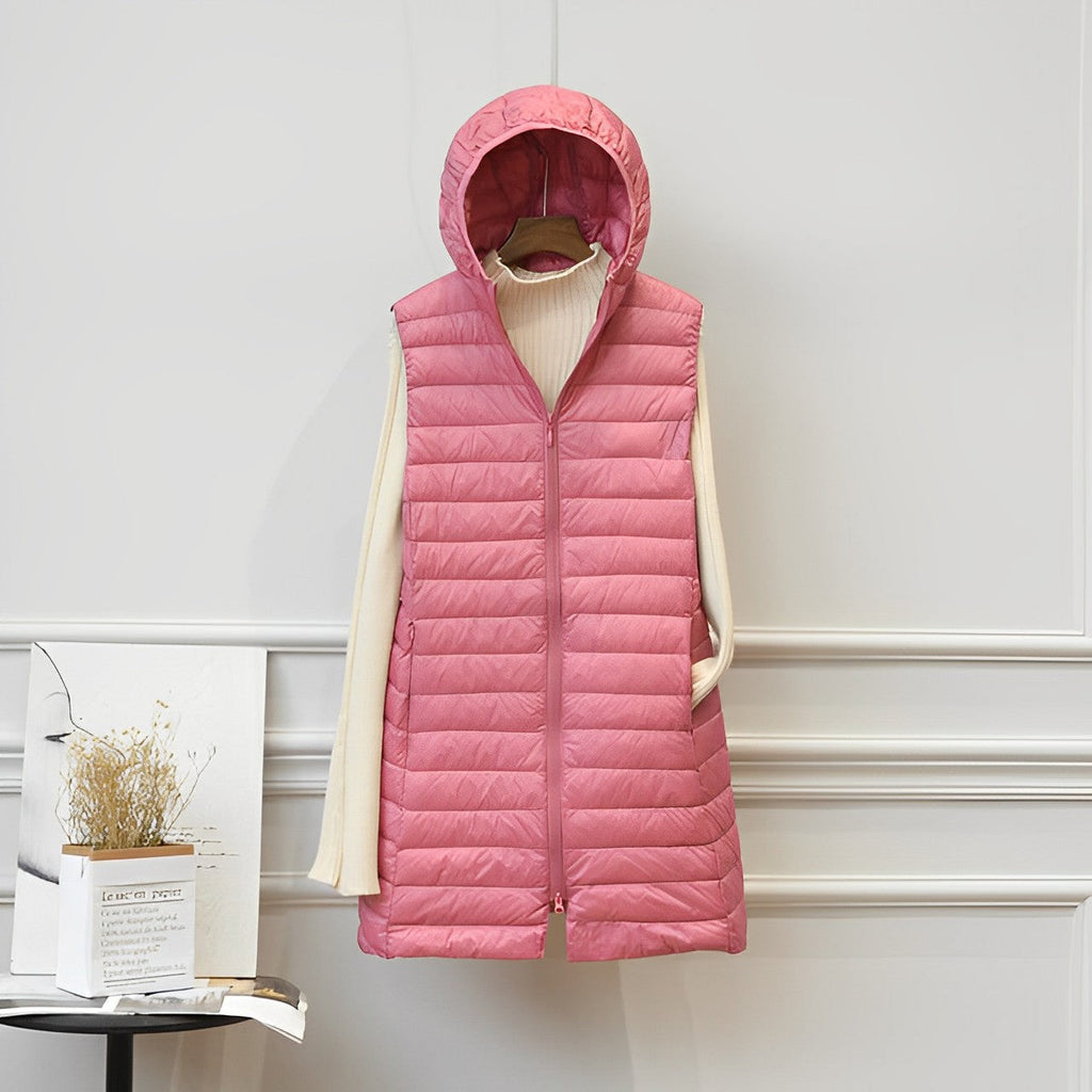 Sleeveless long coat