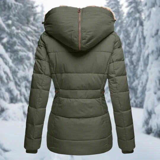 Valenzora - Hooded fur-lined puffer jacket for women