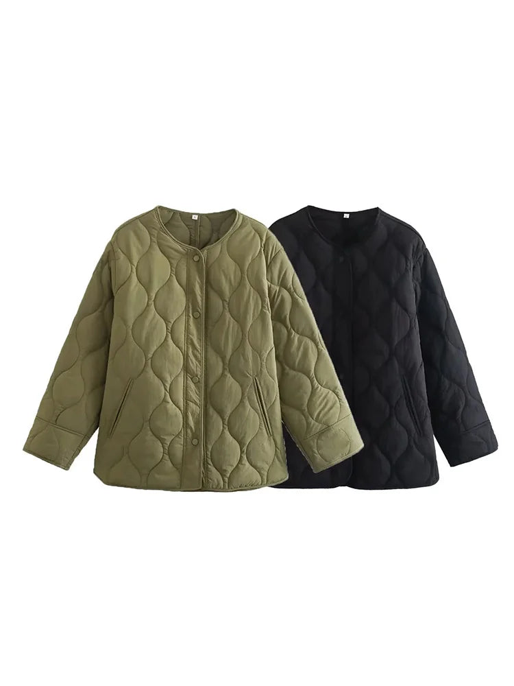 Valenzora – Übergroße Steppjacke mit Taschen