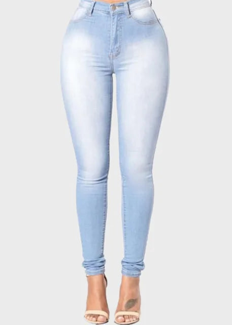 Valenzora - High-waisted skinny office jeans for women