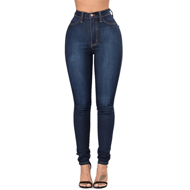Valenzora - High-waisted skinny office jeans for women