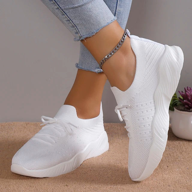 Women's Mesh Breathable Lace-Up Sneakers