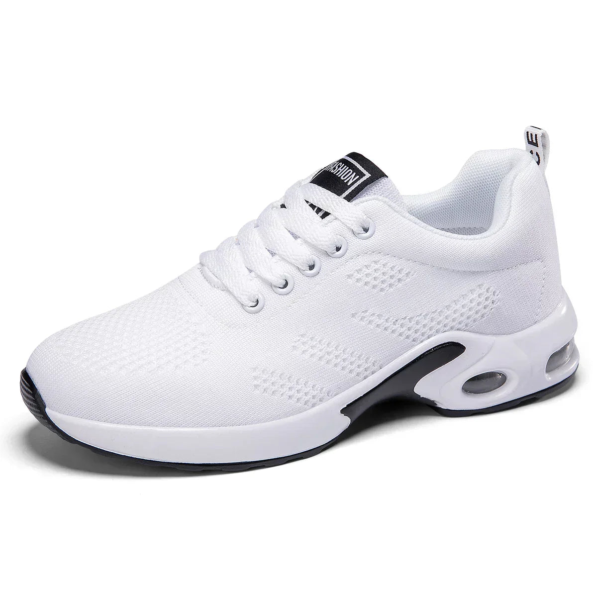 Women's Breathable Lightweight White Running Shoes
