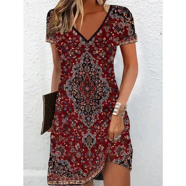 Valenzora | Beige glitter cocktail dress