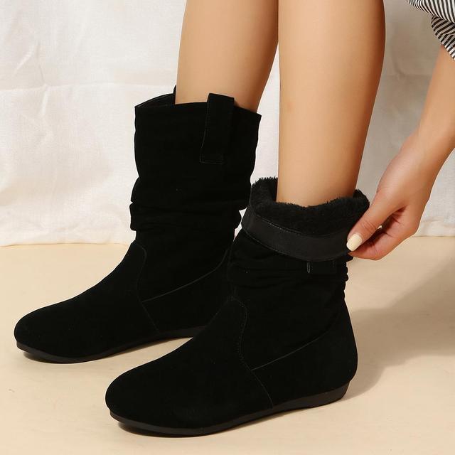 Valenzora | Plush boots with flat soles