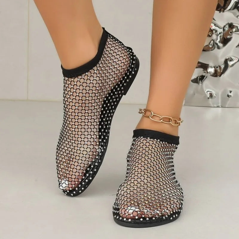 Valenzora | Mesh slippers with a flat heel
