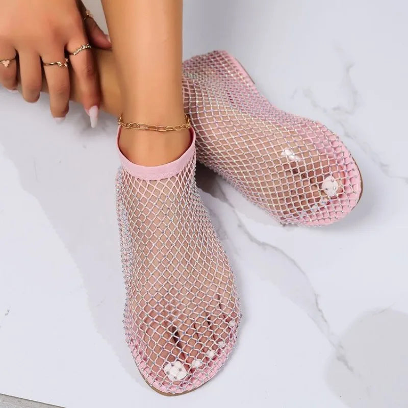 Valenzora | Mesh slippers with a flat heel