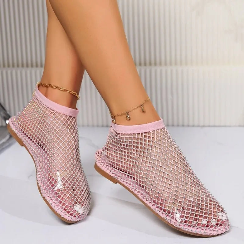 Valenzora | Mesh slippers with a flat heel
