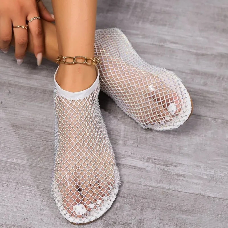 Valenzora | Mesh slippers with a flat heel