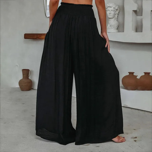 Valenzora - Elegance Unleashed: High-waisted Palazzo Perfection for Women