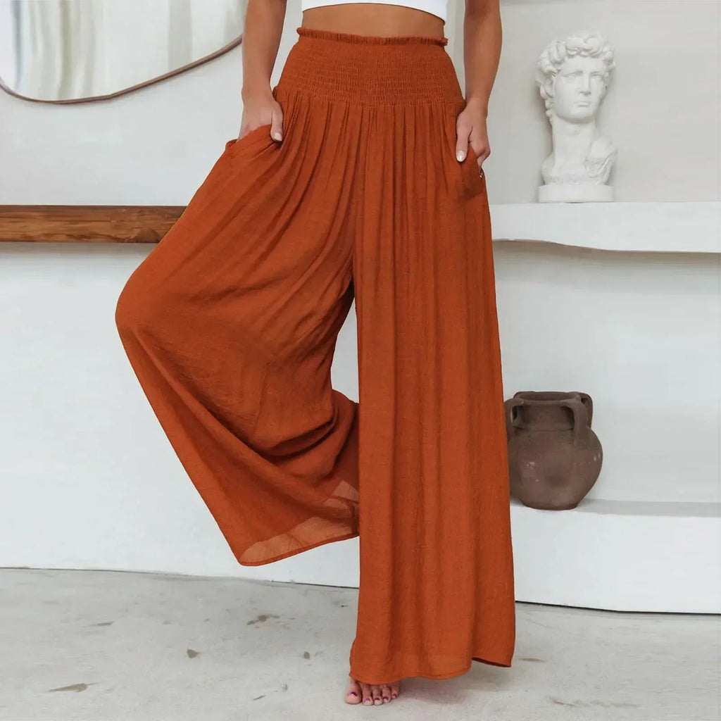 Valenzora - Elegance Unleashed: High-waisted Palazzo Perfection for Women