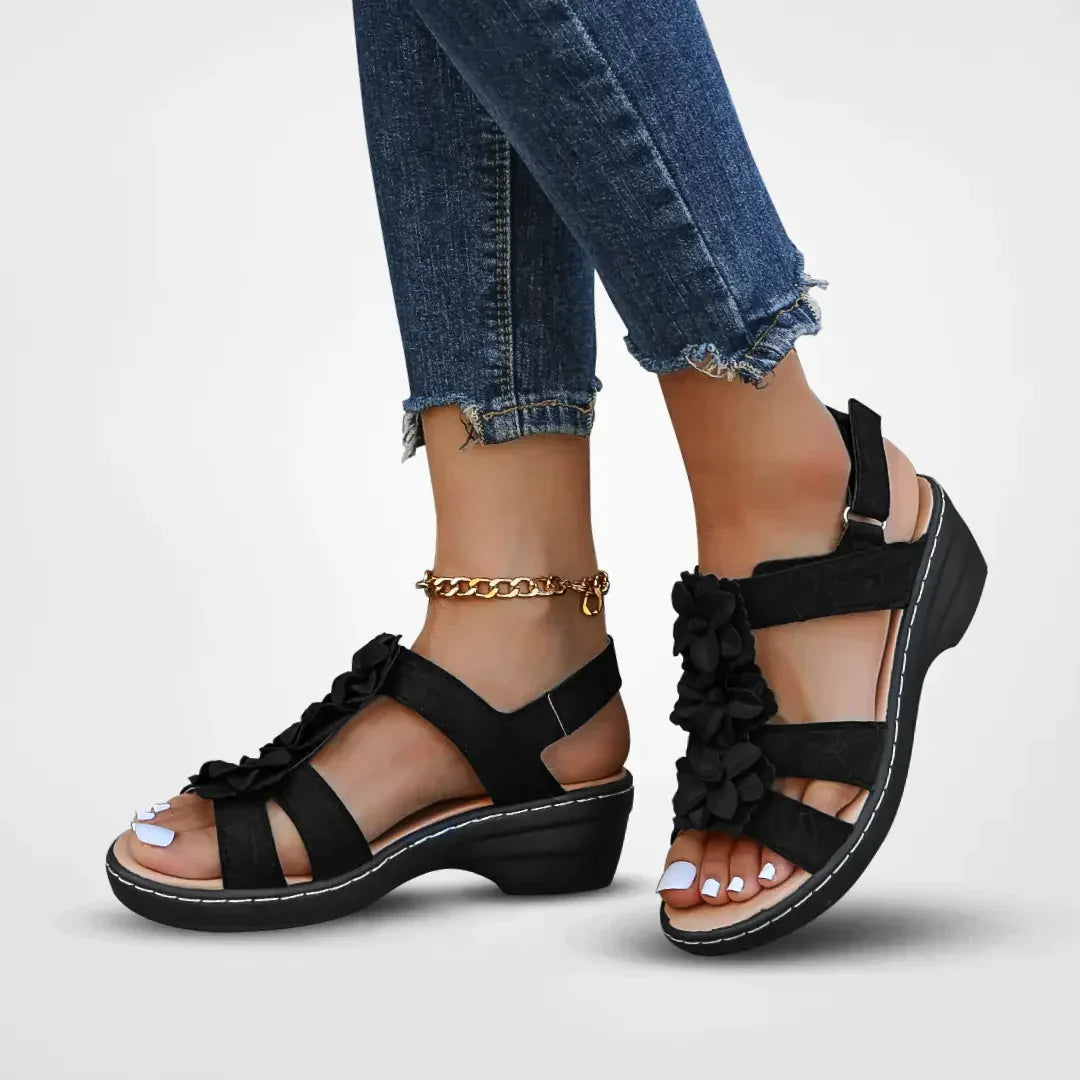 Valenzora | Orthopedic Sandals with Floral Pattern for Women