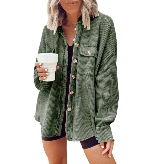 Valenzora | Fashionable corduroy jacket with buttons