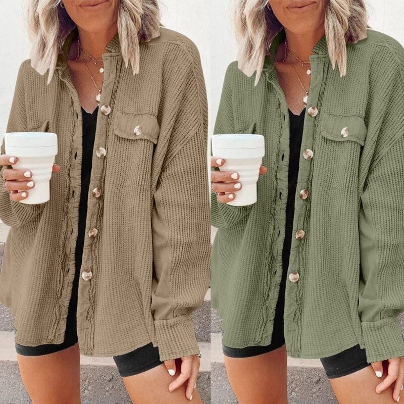 Valenzora | Fashionable corduroy jacket with buttons