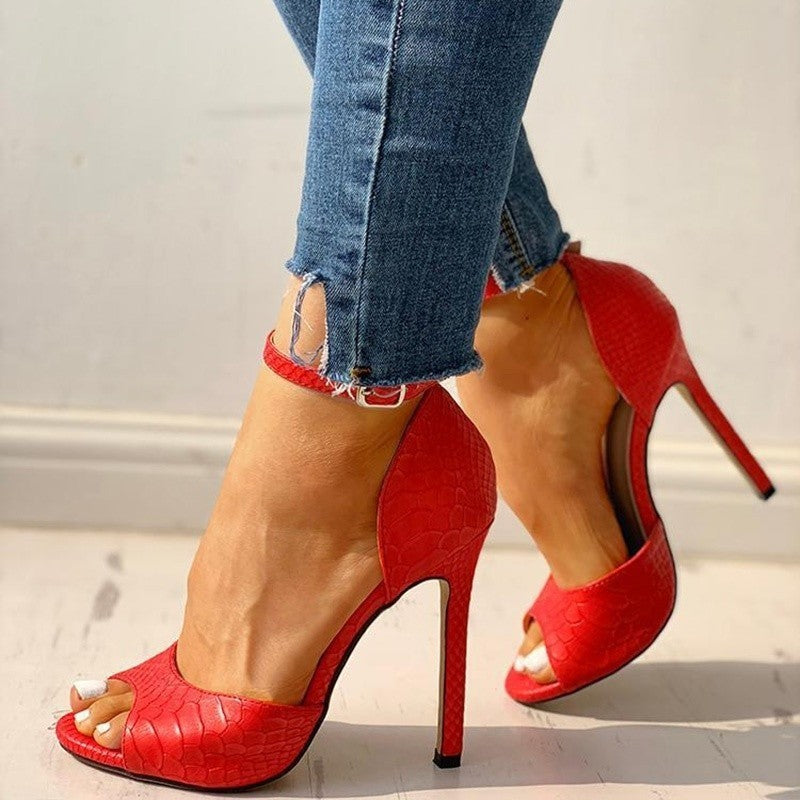 Valenzora | Peeptoe heel sandal stiletto