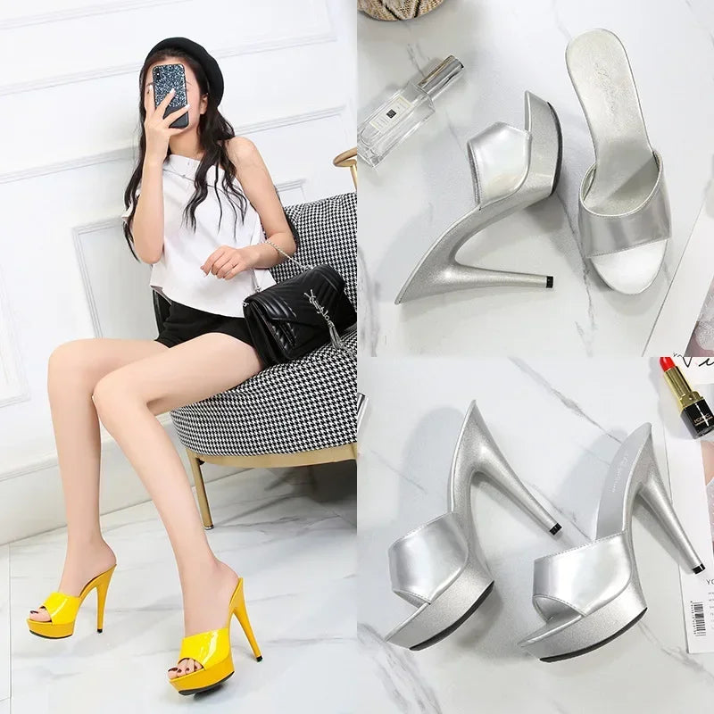 Valenzora | Lackleder High-Heel-Sandalen