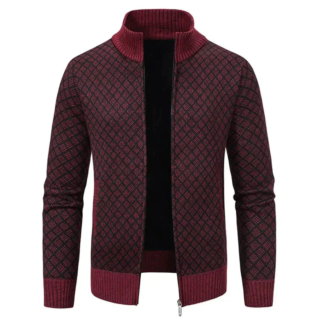 Knitted jacquard sweater