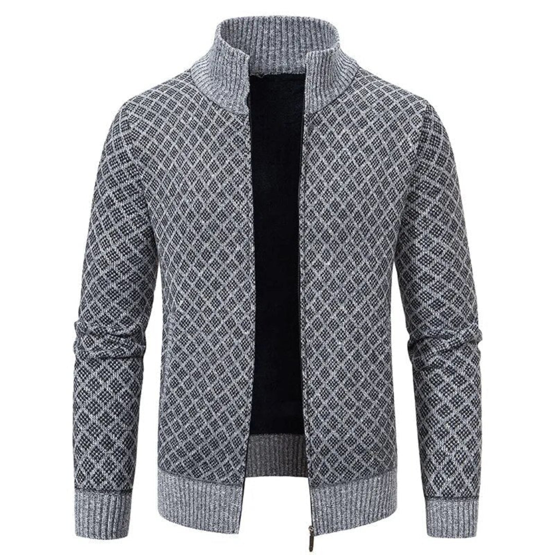 Knitted jacquard sweater