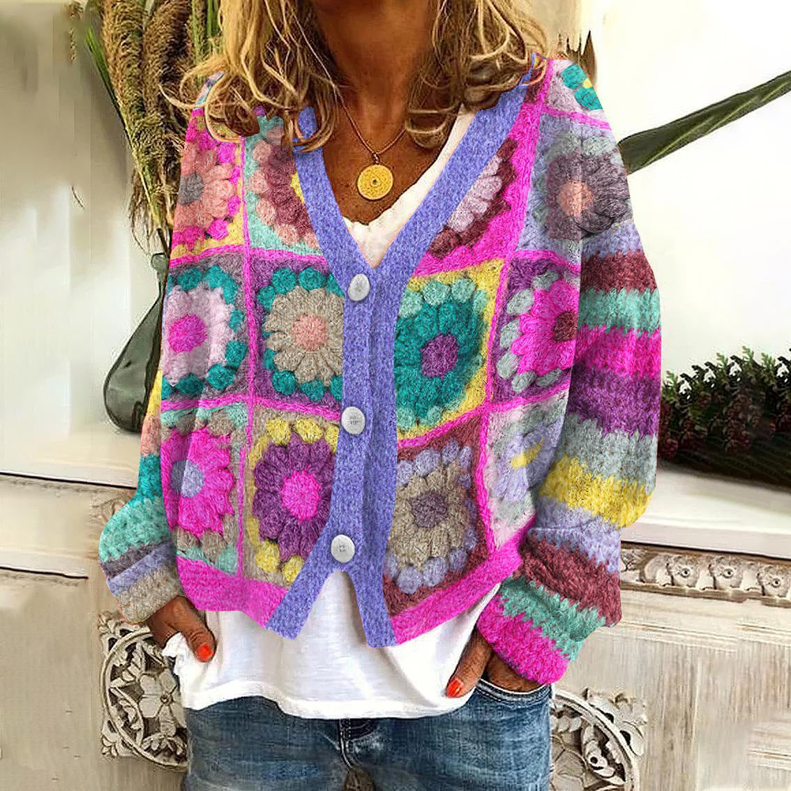 Valenzora - Damenstrickjacken mit einzigartigem Print