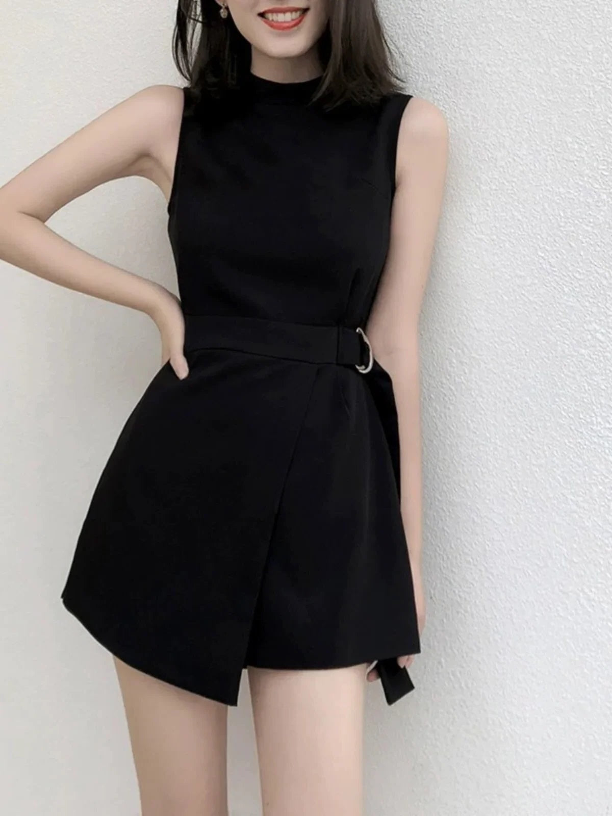 Casual summer linen playsuit