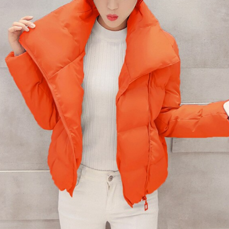 Valenzora | Women's winter jacket with asymmetrical collar