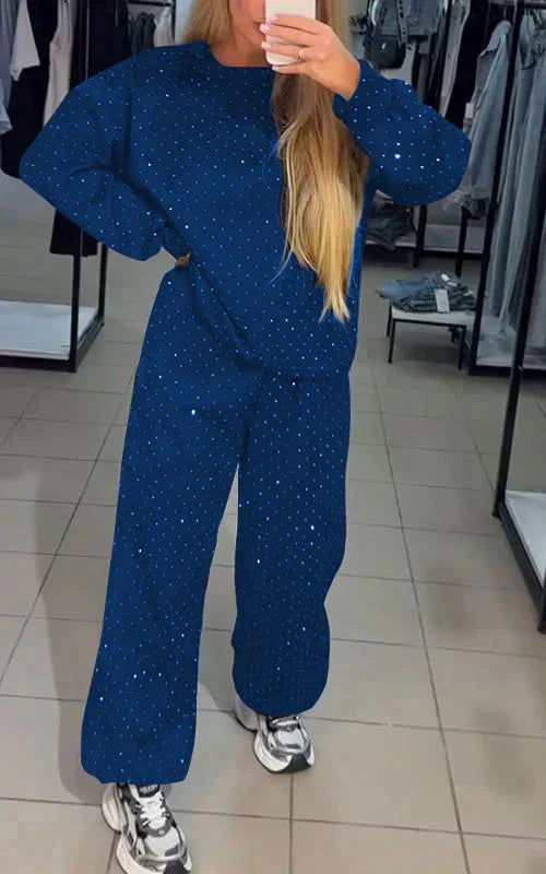 Valenzora | Sparkling Comfortable Jogging Suit Women's Clothing