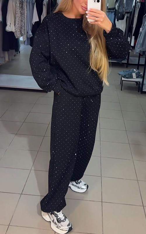 Valenzora | Sparkling Comfortable Jogging Suit Women's Clothing