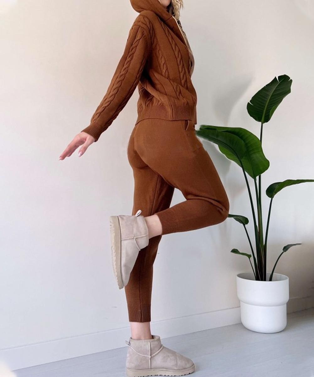Anja™ - 2-piece set with cardigan and casual jacquard sweater