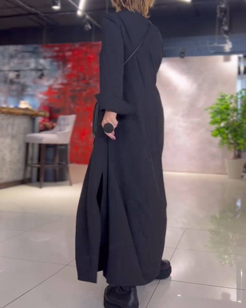 Valenzora long dress with side slit