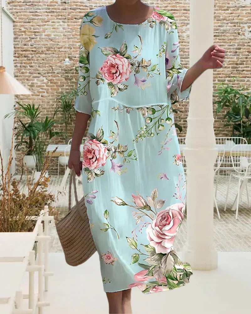 Valenzora | Freizeitkleid mit Blumenmuster