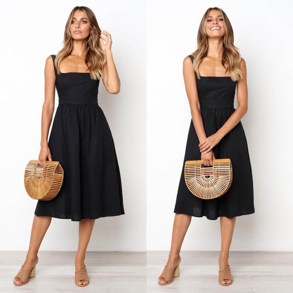 Valenzora | Party Solid Color Dress