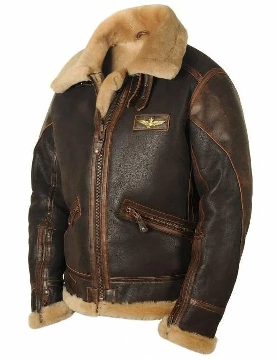 Valenzora | Vintage Charm: Sheepskin Pilot Jacket