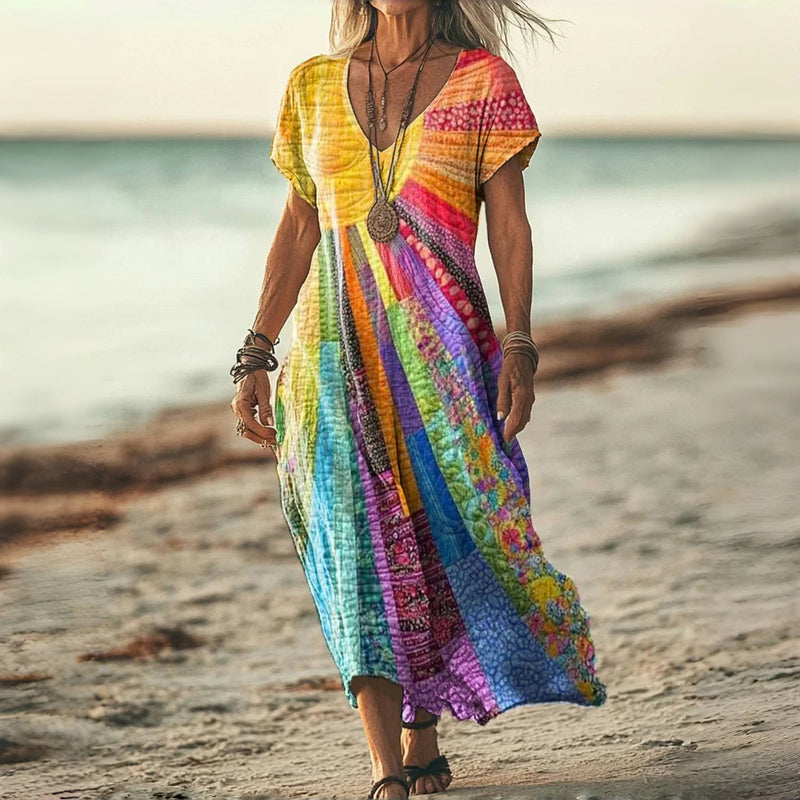 Valenzora | Farbenfrohes Freizeitkleid