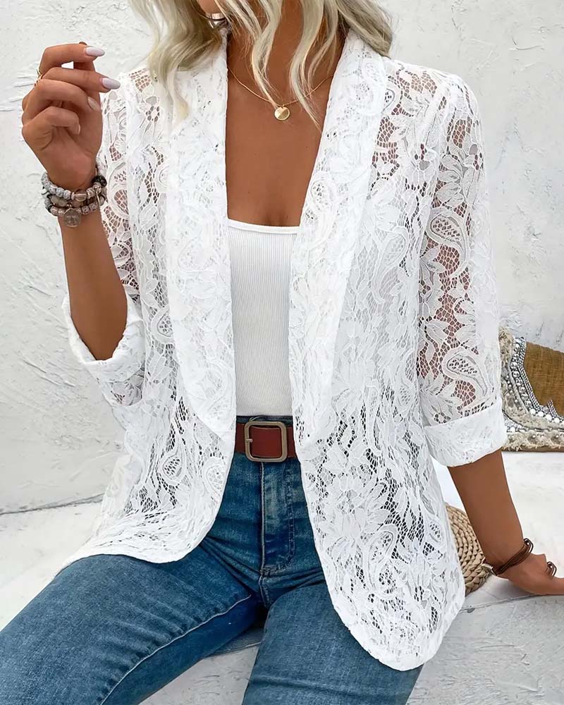 Valenzora | Eleganter Blazer mit Spitze