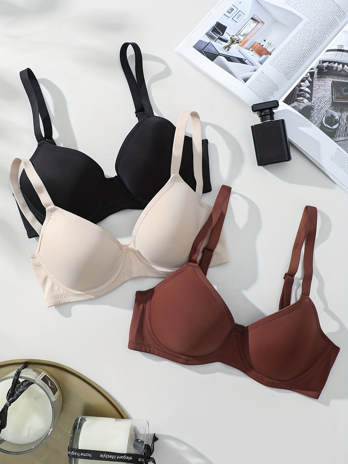 Valenzora | 3-Piece Seamless Anti-Rejection Push-up Bra