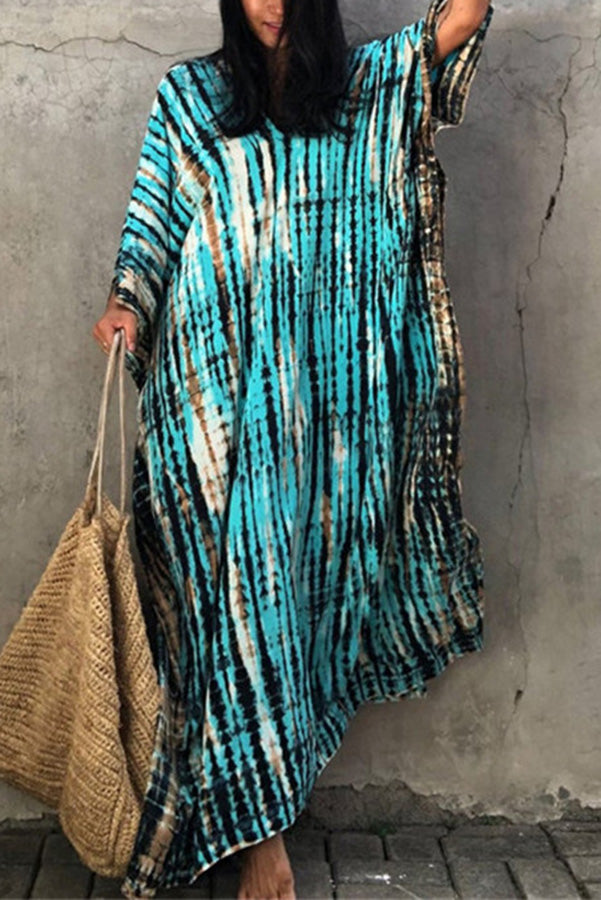 Valenzora Freely – Lockeres Wickelkleid im Batik-Boho-Stil