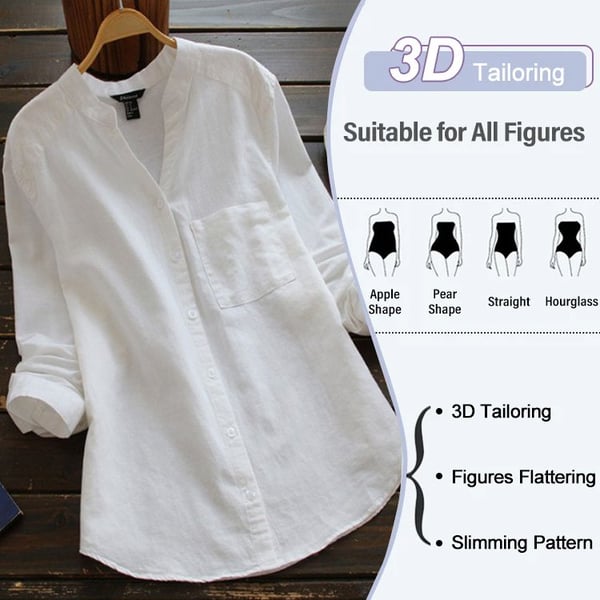 Valenzora | Casual, loose-fitting shirt made of linen-cotton blend